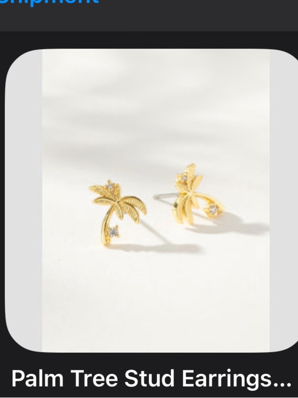 Gold Palm Tree Stud Earrings  Uncommon James